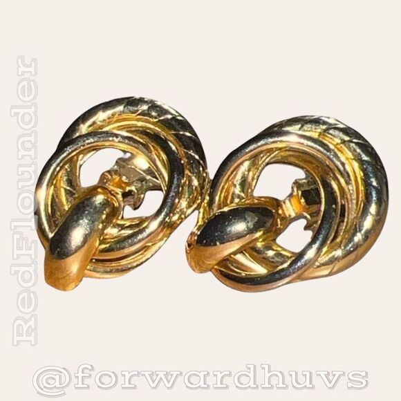 Bundle Sale 3 for $15 | Vintage Gold Tone Clip-On Earrings Discounted for Loose - Picture 1 of 6